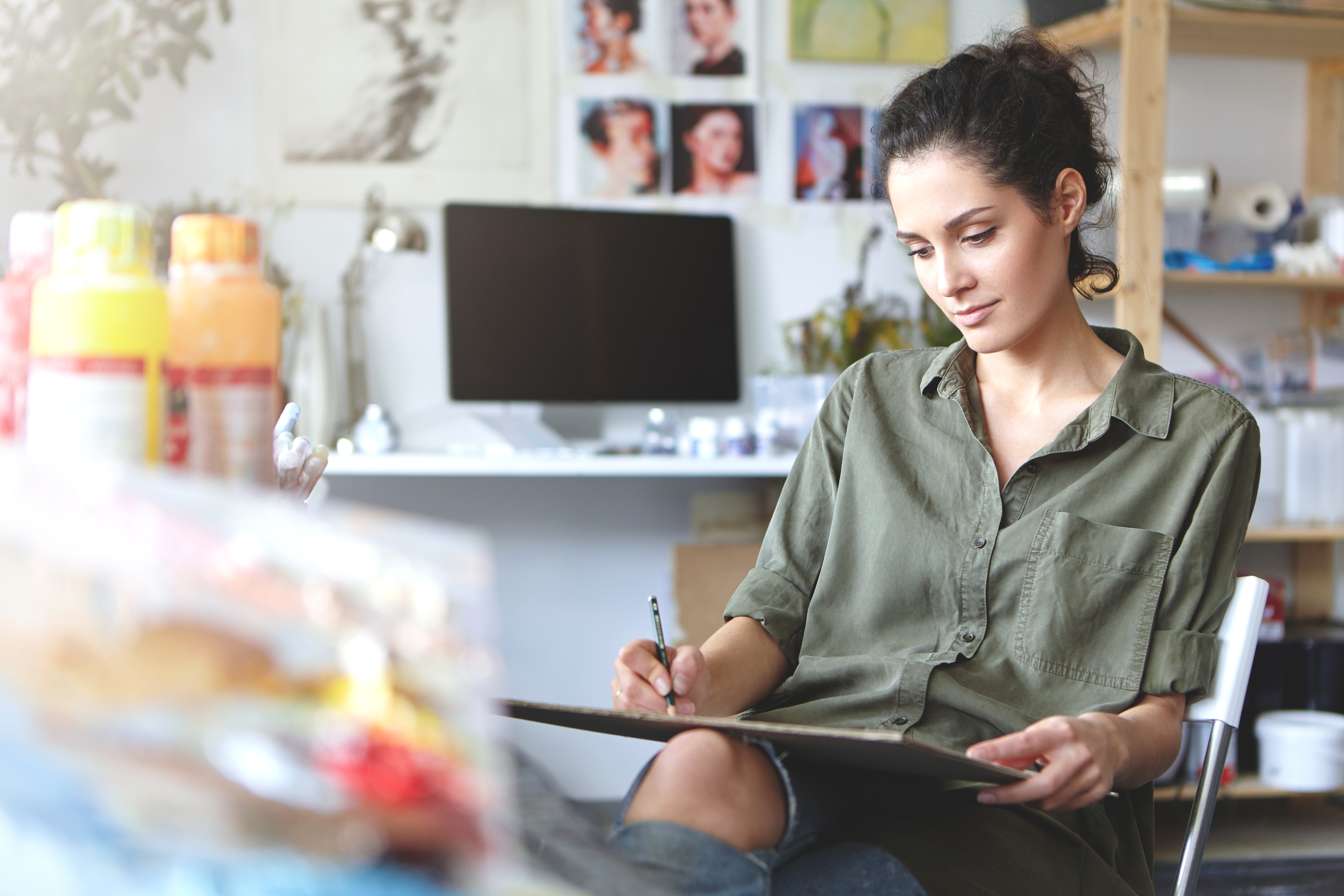 Jewelry designer at work